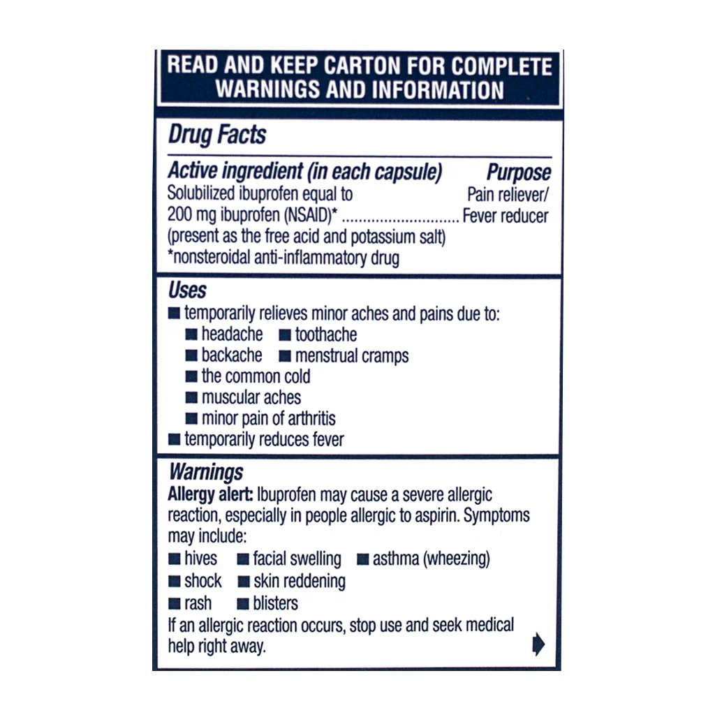 Advil Ibuprofen Liqui-Gels Box - Box of 20 - Image 4