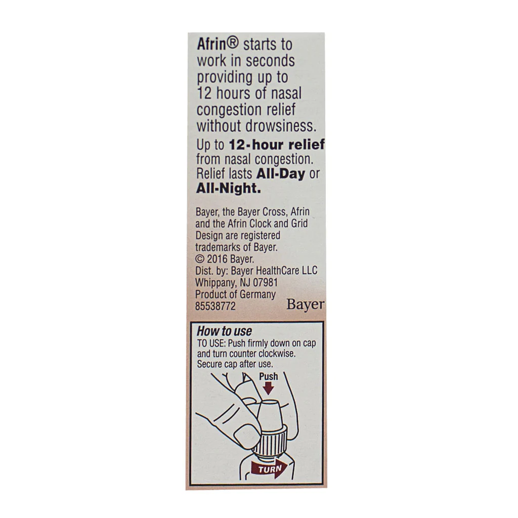 Afrin 12 Hour Nasal Spray - 0.5 oz. - Image 4