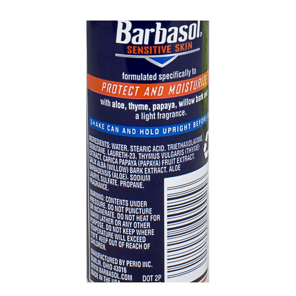 Barbasol Sensitive Skin Shaving Cream - 2 oz. - Image 2