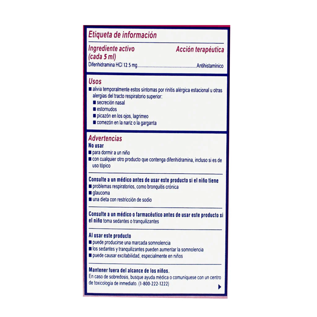 Benadryl Allergy Children's Cherry - 4 oz. - Image 3