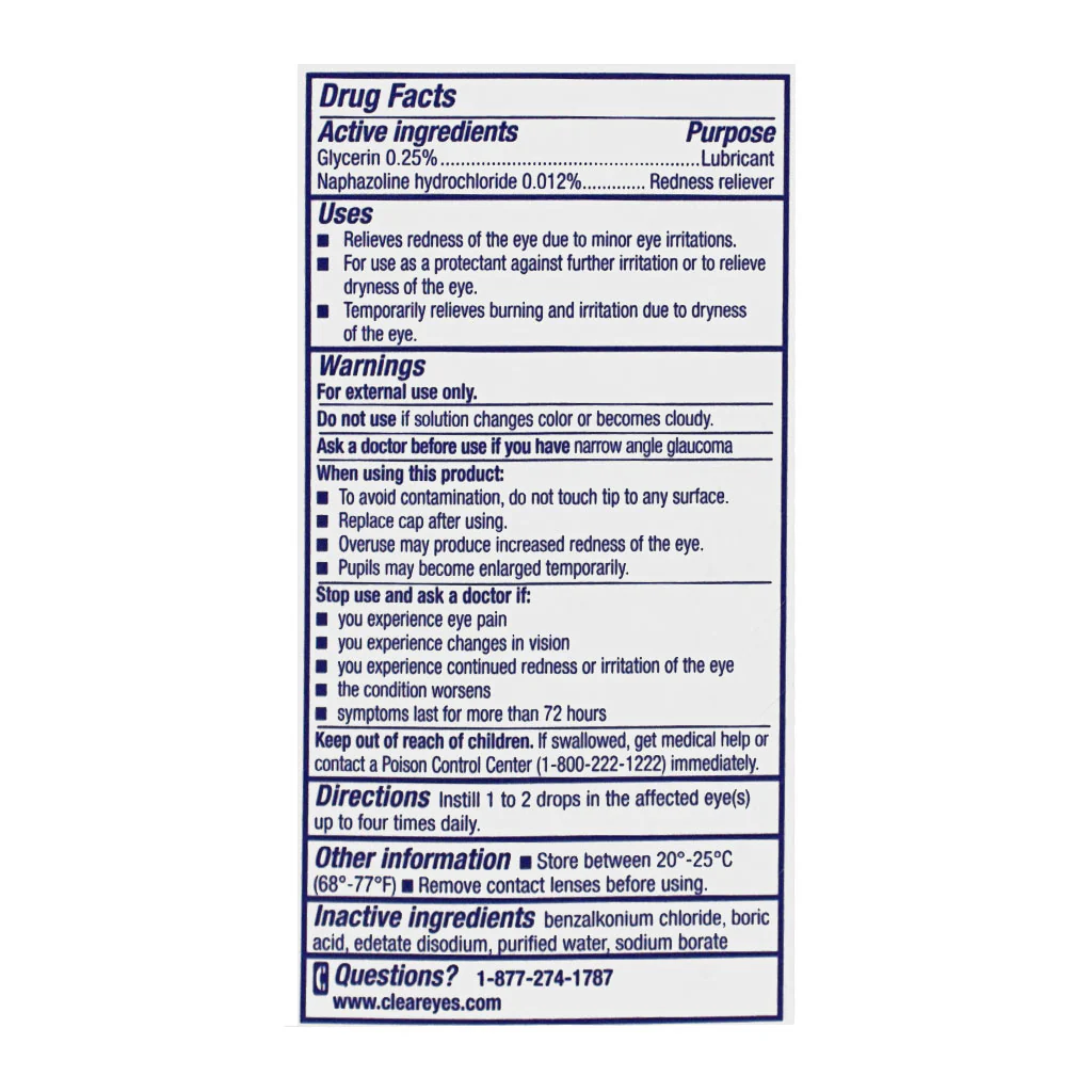 Clear Eyes 8 Hour Redness Relief Eye Drops - 0.5 oz. - Image 2