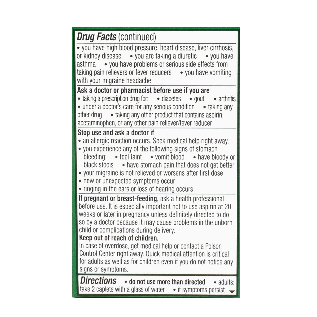 Excedrin Migraine Caplets - Box of 24 - Image 4