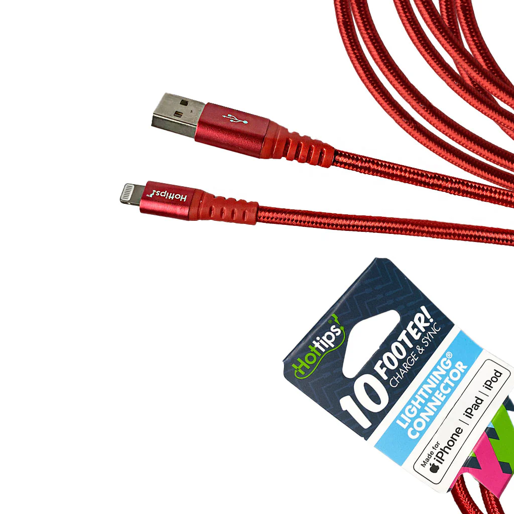 Hottips Braided Cable With Lightning Connector - 10 ft. - Image 4