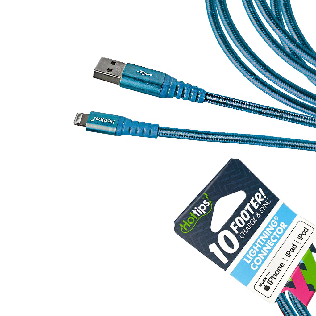 Hottips Braided Cable With Lightning Connector - 10 ft. - Image 5