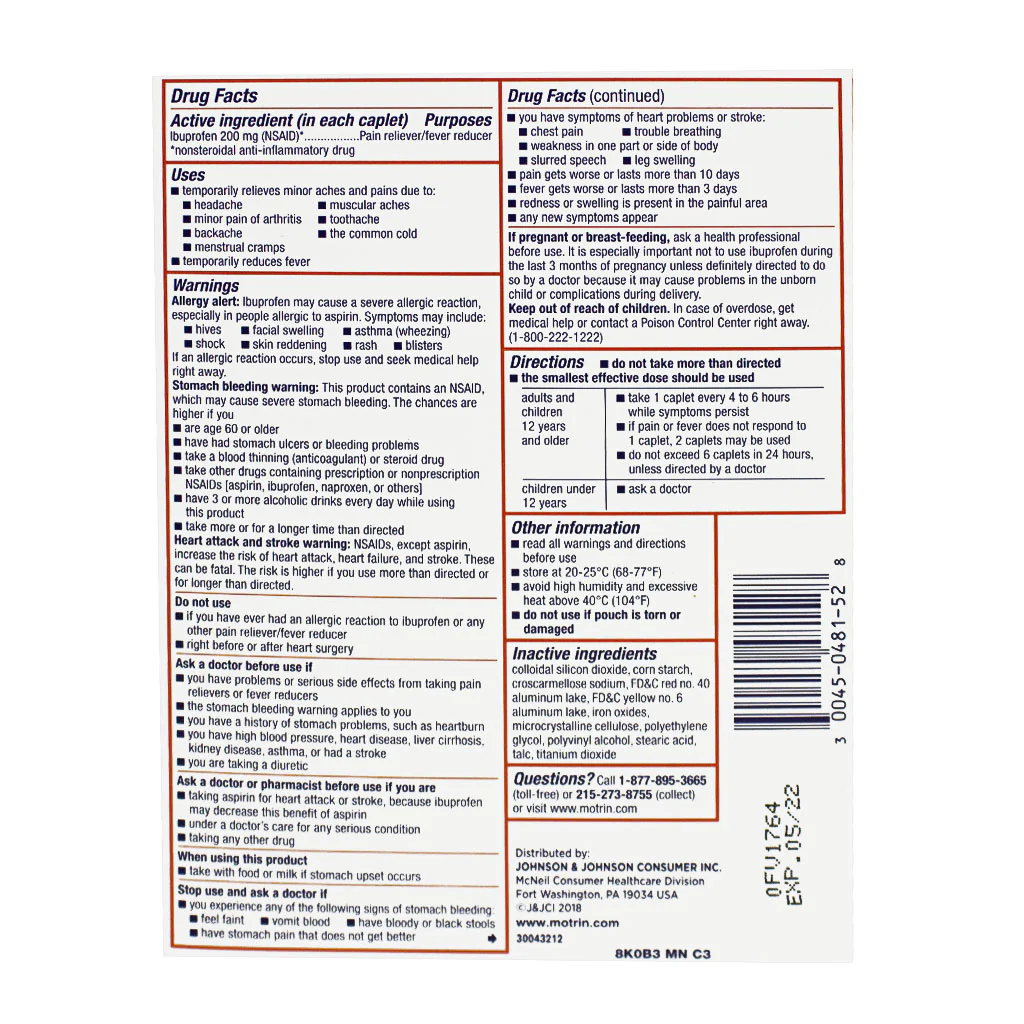Motrin Ibuprofen Carded - Card of 4 - Image 3