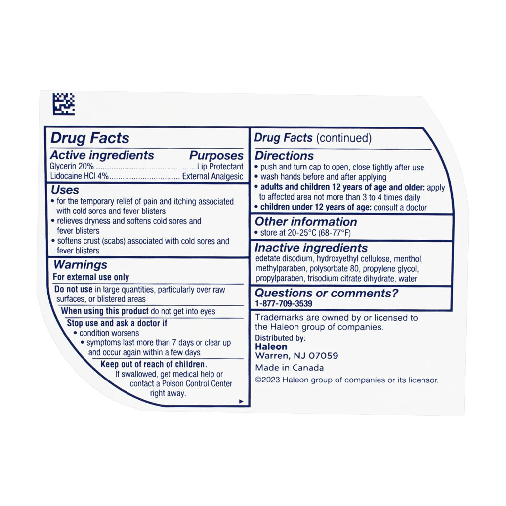 Abreva Cold Sore Rapid Pain Relief 0.1oz - Image 2