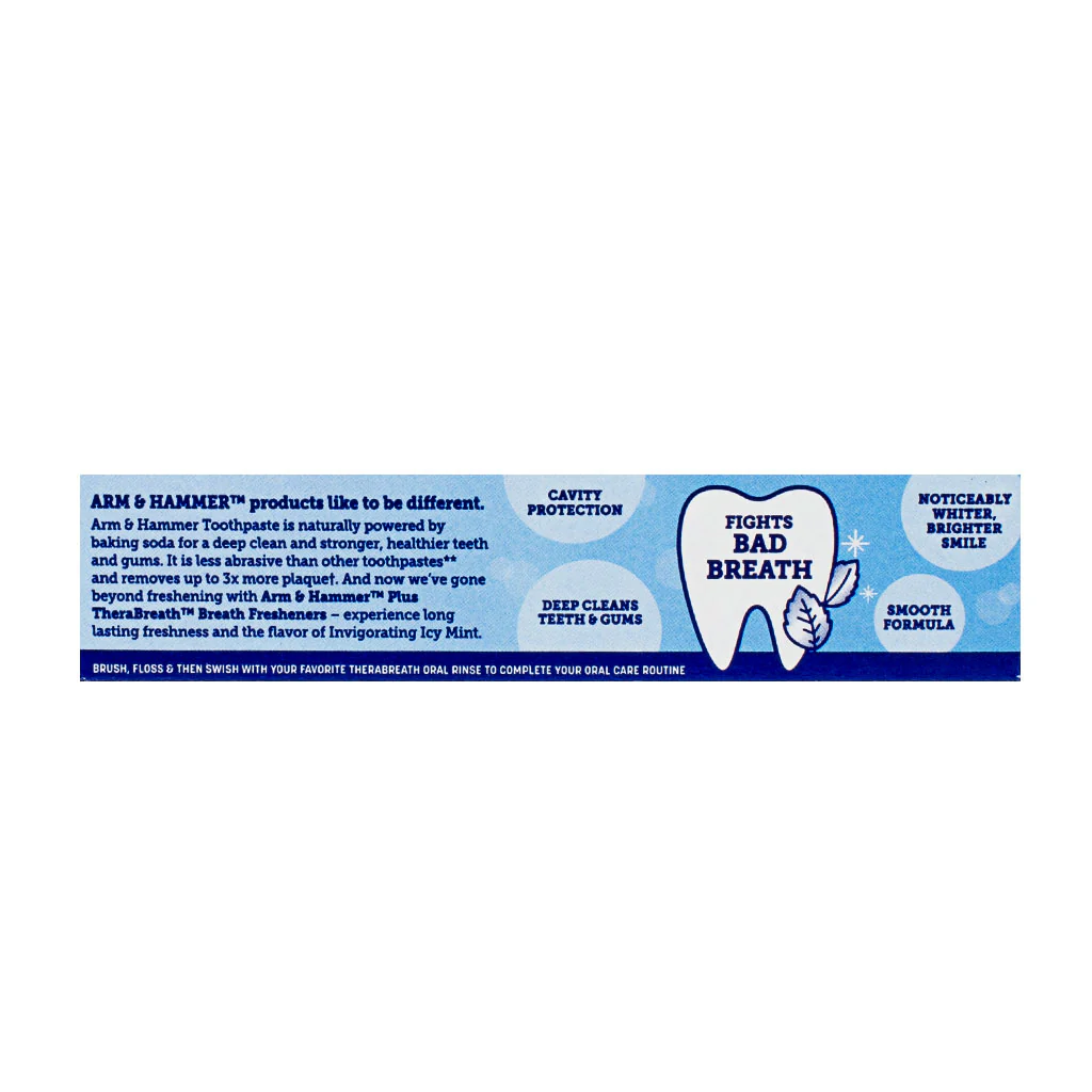 Arm & Hammer Plus Therabreath Icy Mint Toothpaste - 0.9 oz. - Image 3