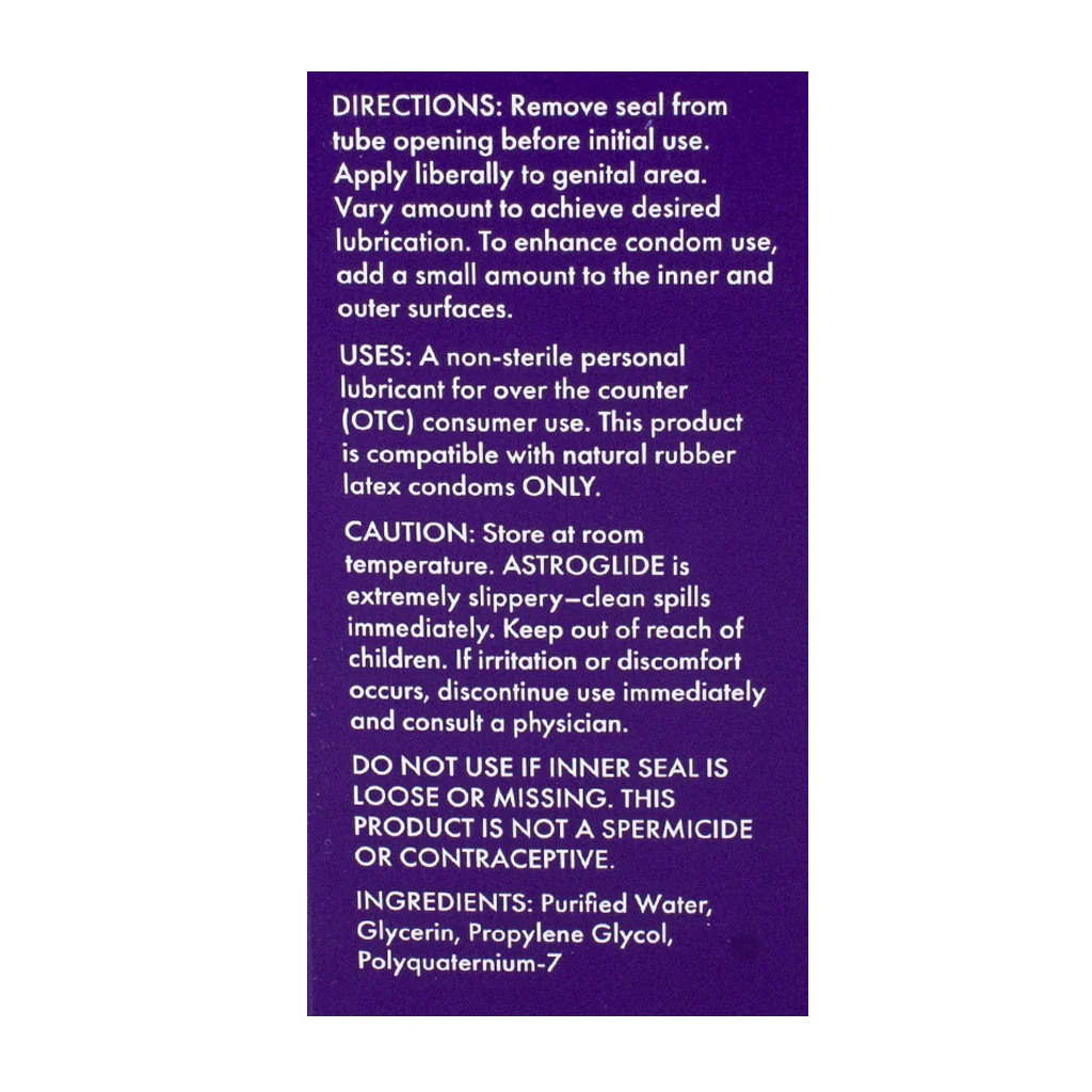 Astroglide Water Based Personal Lubricant - 1.2 oz. - Image 2
