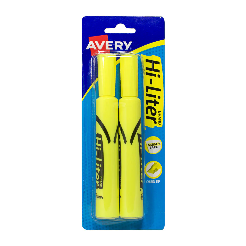 Avery  Hi-Liter -  Card of 2