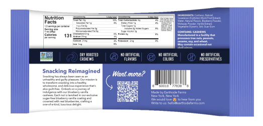 Earthside Farms Blueberry Vanilla Cashews- 1.5 oz - Image 2