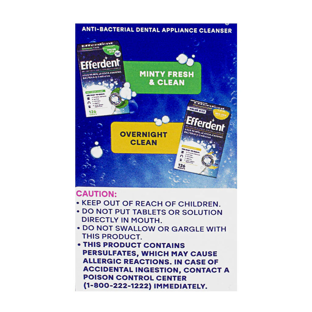Efferdent Anti-Bacterial Denture Cleanser - Box of 44 - Image 3