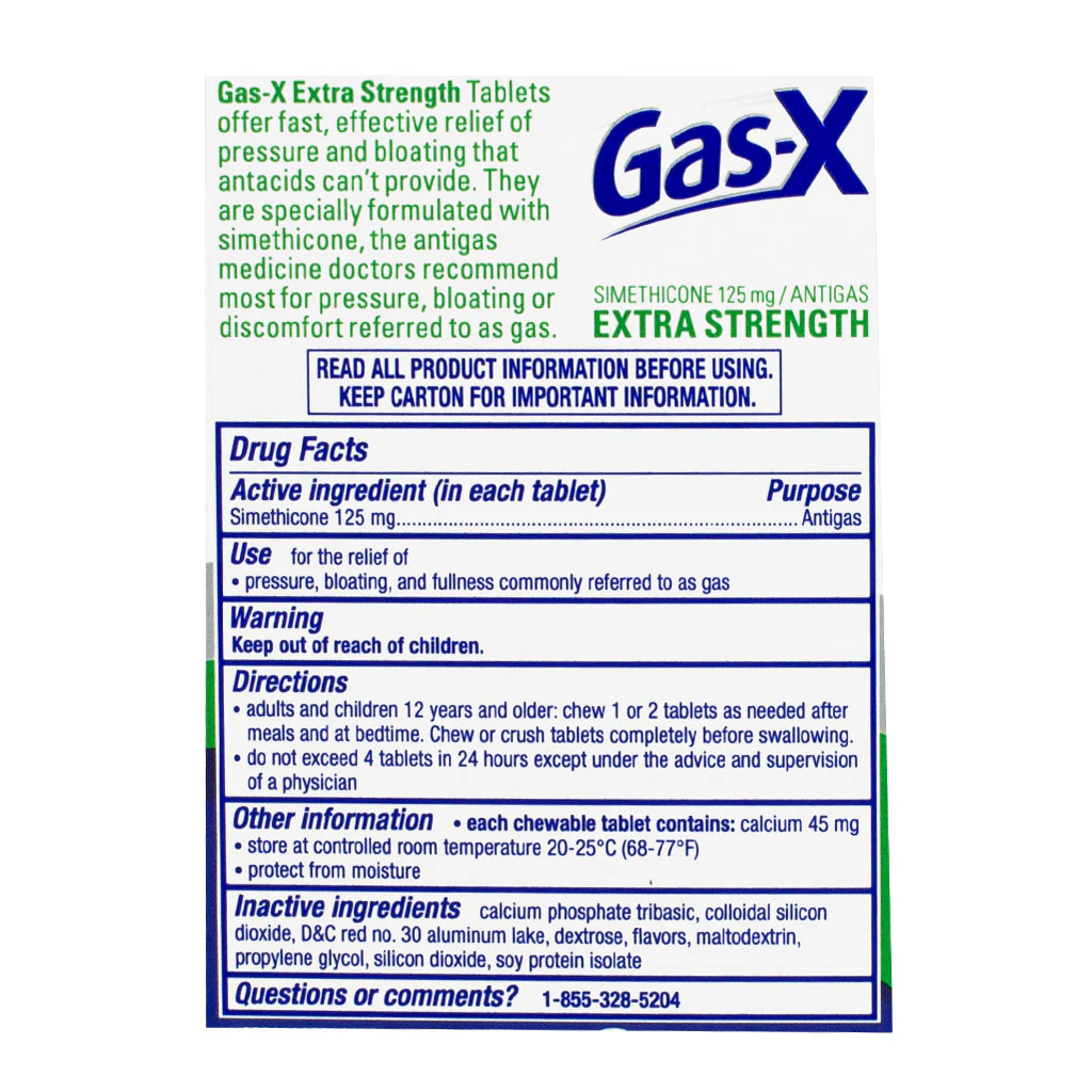 Gas-X Creme Cherry Chewable Tablets- Box of 18 - Image 2
