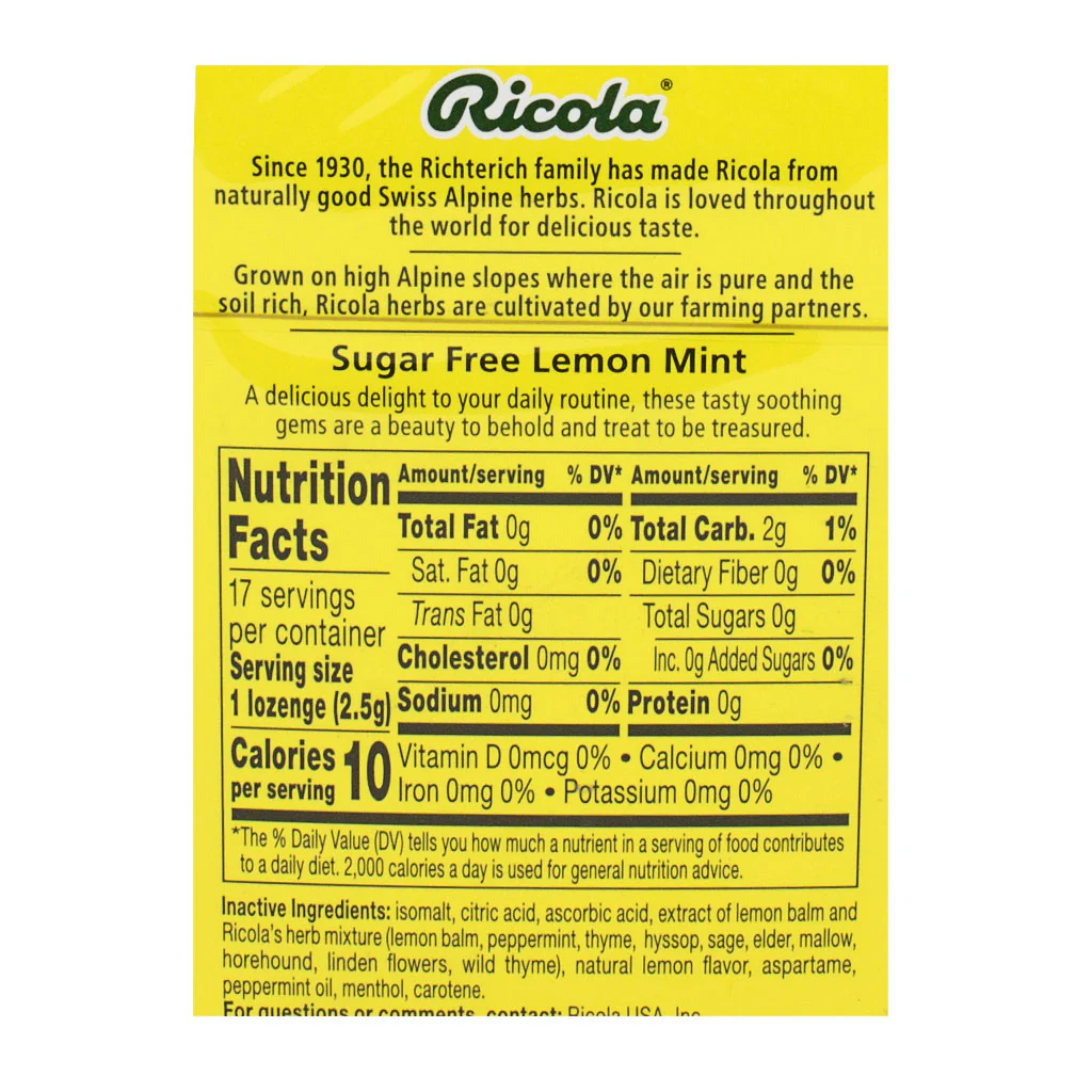 Ricola Lemon Mint Cough Drops - 17 ct. - Image 2