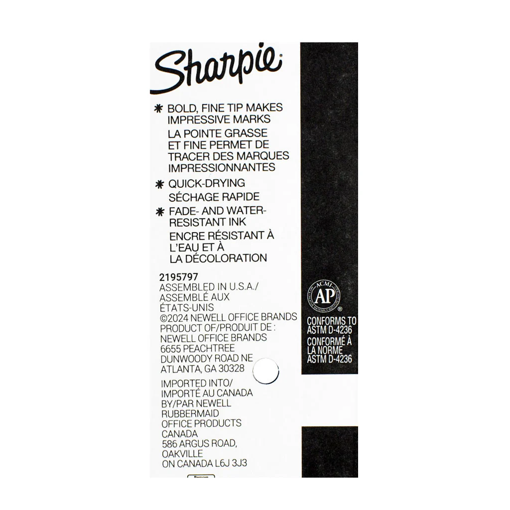 Sharpie Fine Black Marker - Card of 2 - Image 2