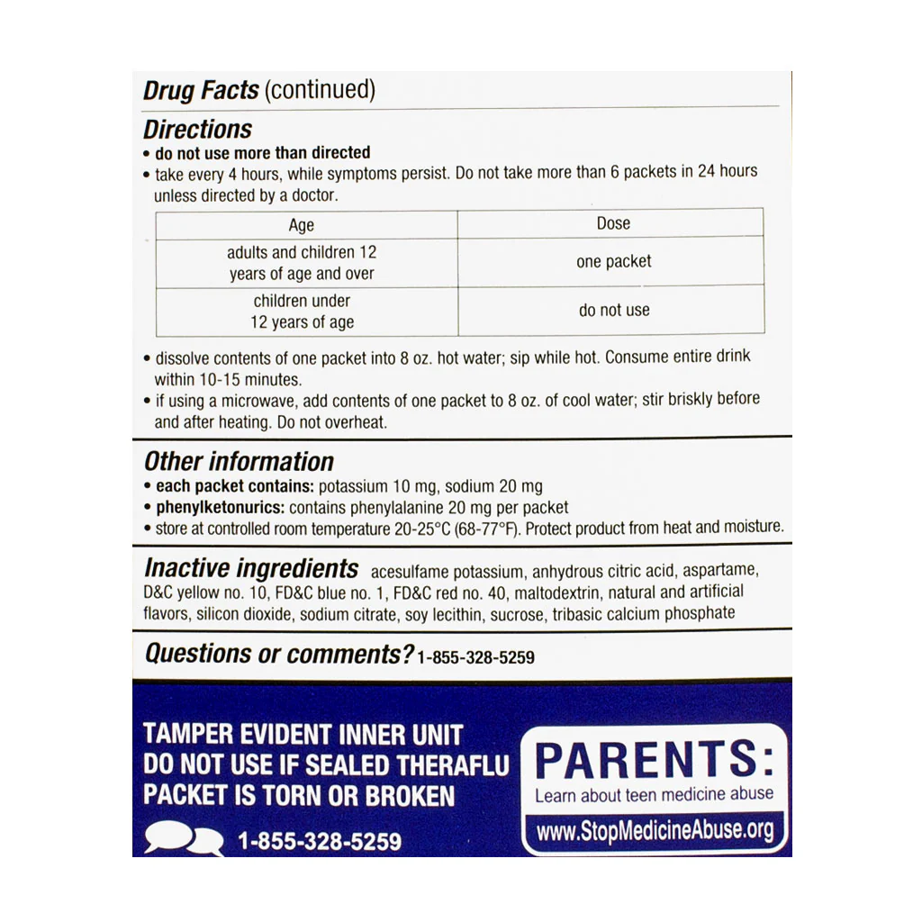 Theraflu Severe Cold & Cough Daytime Dispenser - Packet of 1 - Image 4