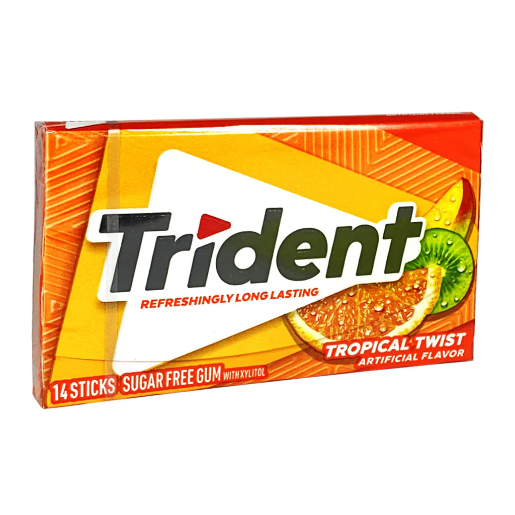 UNAVAILABLE - Trident Tropical Twist Sugar Free Gum- 14 sticks