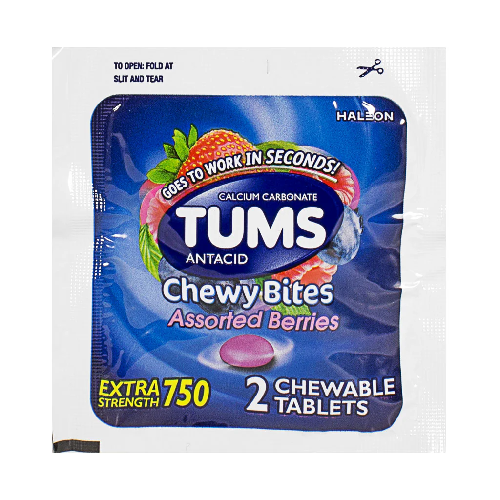 Tums Antacid Chewy Bites Assorted Berries - Packet of 2 - Image 2