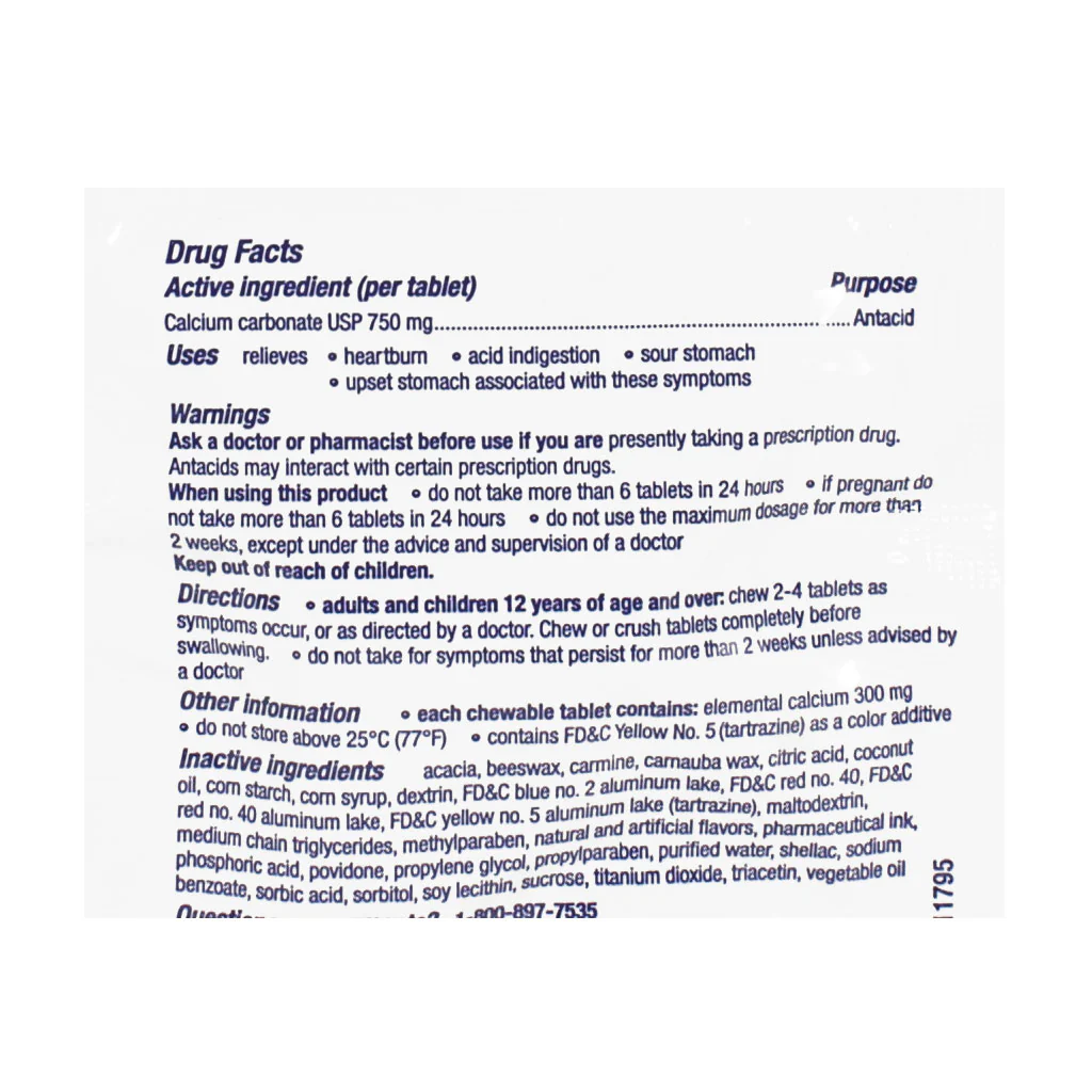 Tums Antacid Chewy Bites Assorted Berries - Packet of 2 - Image 4