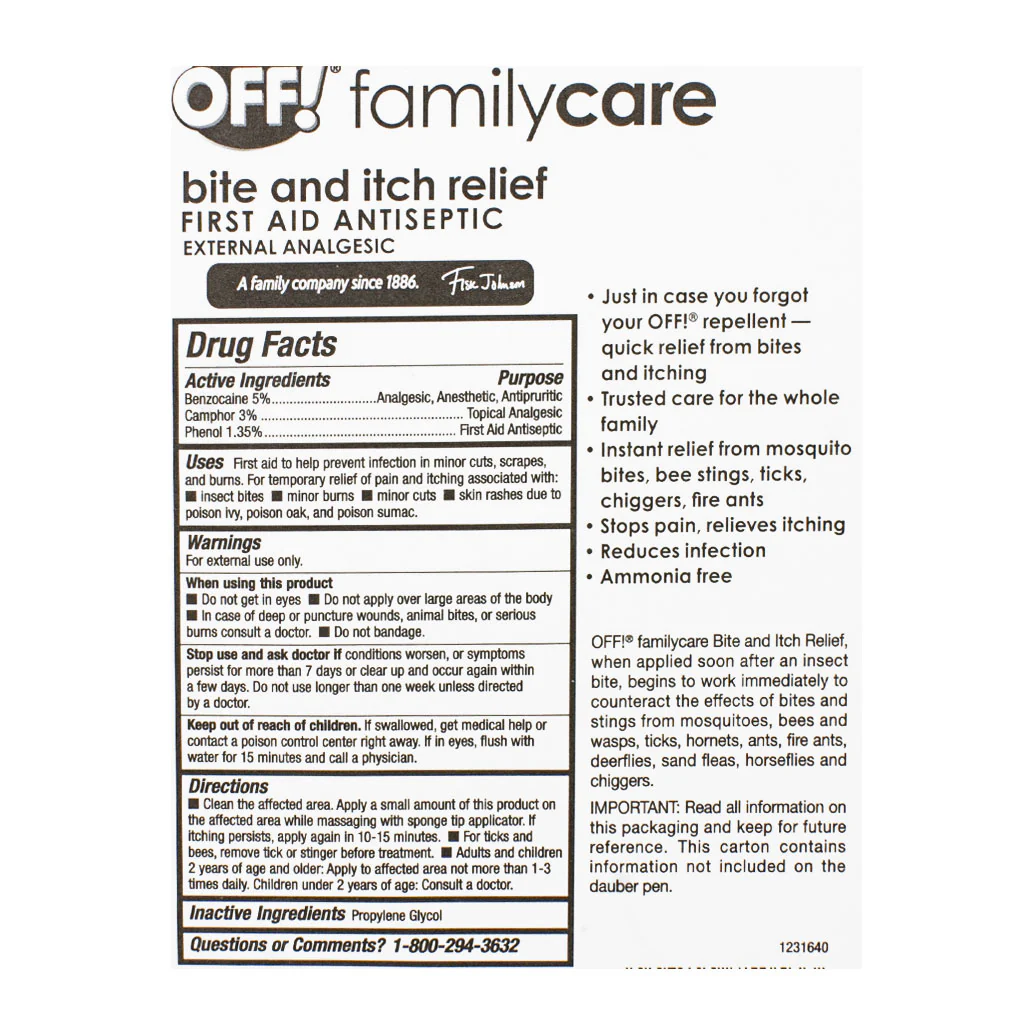 OFF Family Care First Aid Antiseptic Itch Relief Stick - 0.5 oz. - Image 2
