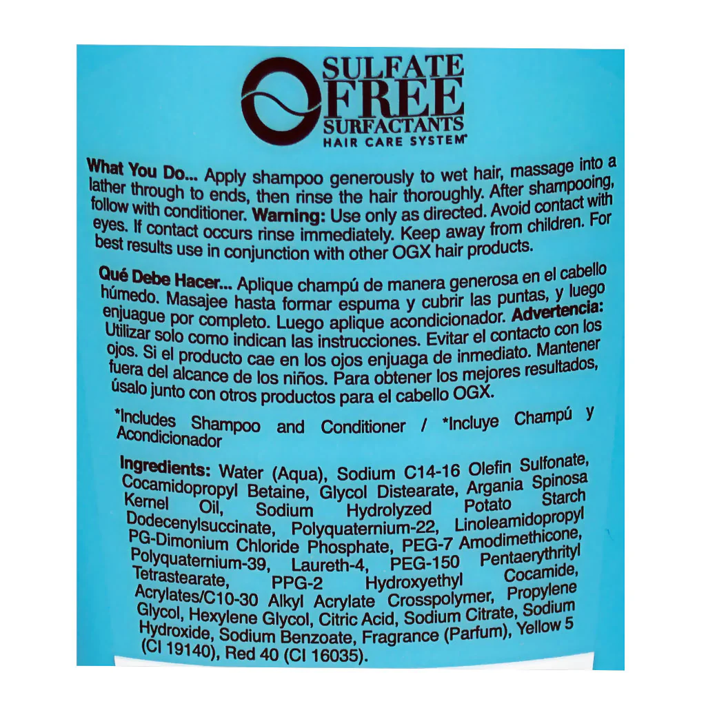 OGX Argan Oil Of Morocco Shampoo -  3 oz. - Image 2