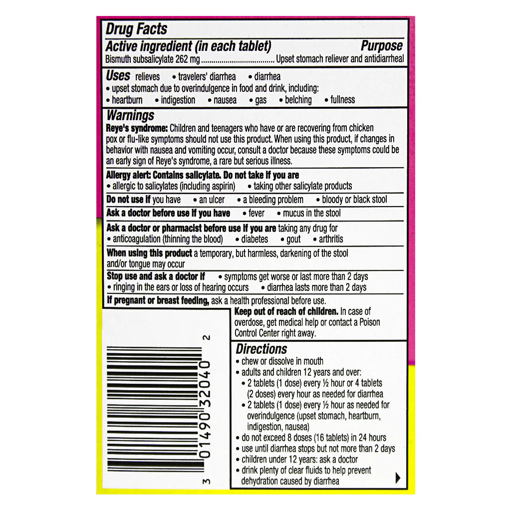 Pepto Bismol Chewables Box - Box of 12 - Image 3