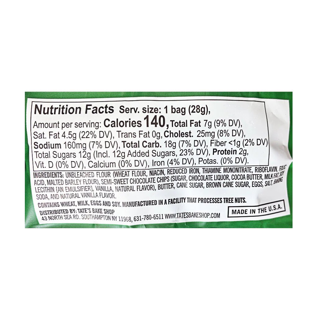 Tate's Bake Shop Itsy Bitsy Chocolate Chip Cookies - 1 oz. - Image 4