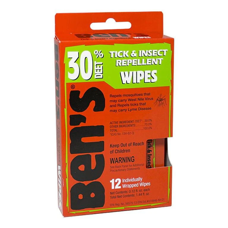 Ben's 30% Deet Tick & Insect Repellent - Individually Wrapped Wipe - Image 2