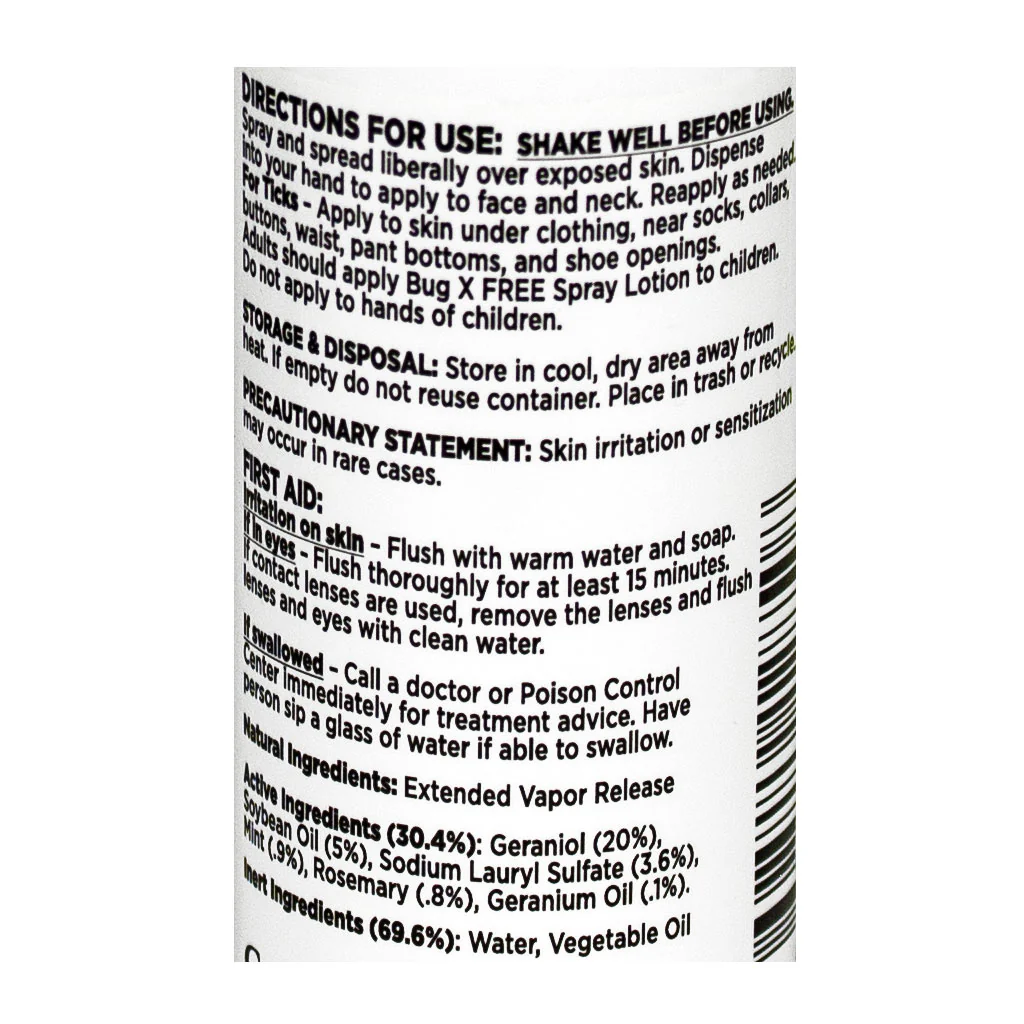 BugX Deet Free Insect Repellent - 2 oz. Pump Spray - Image 2