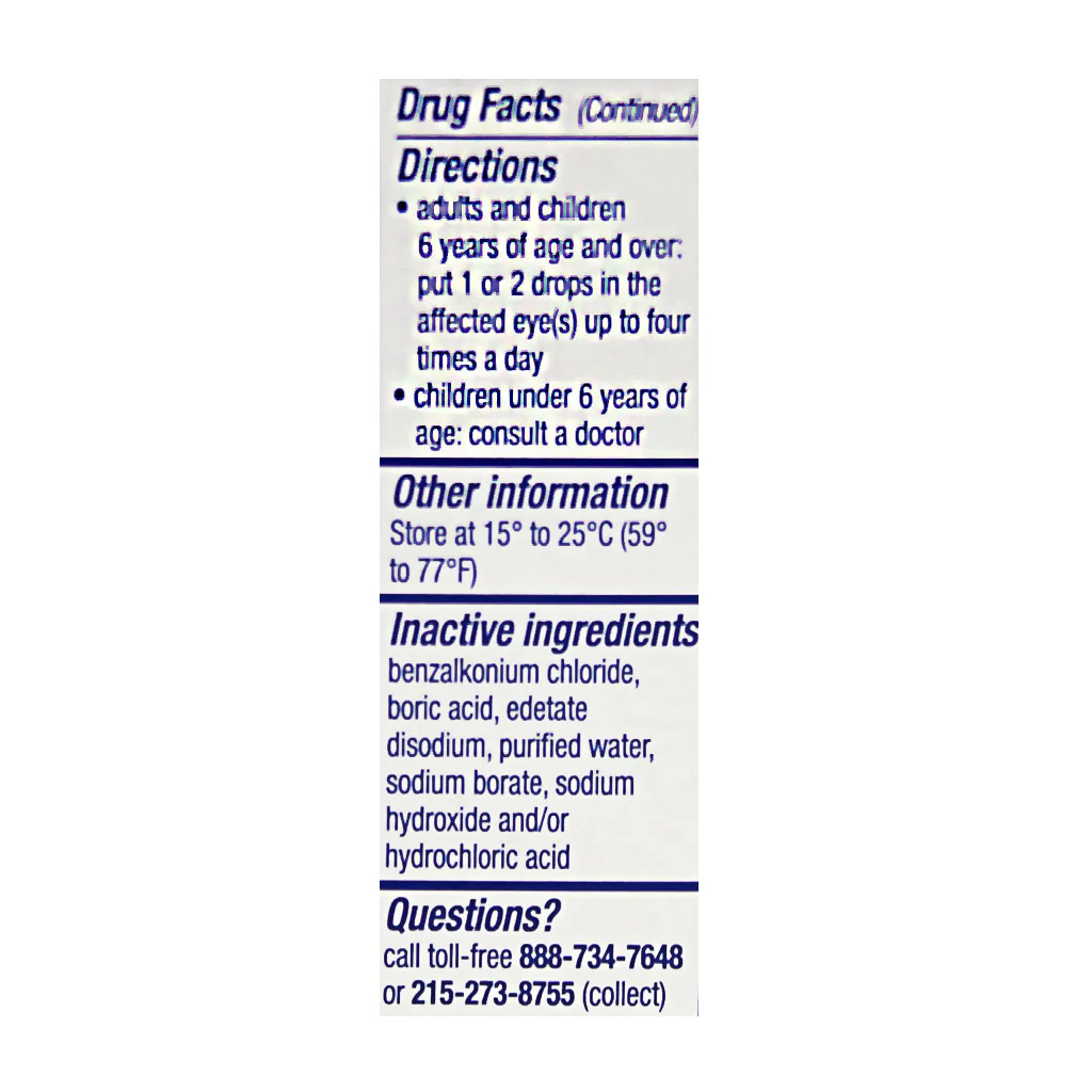 UNAVAILABLE - Visine-A Allergy Relief Eye Drops - 0.5  oz. - Image 3