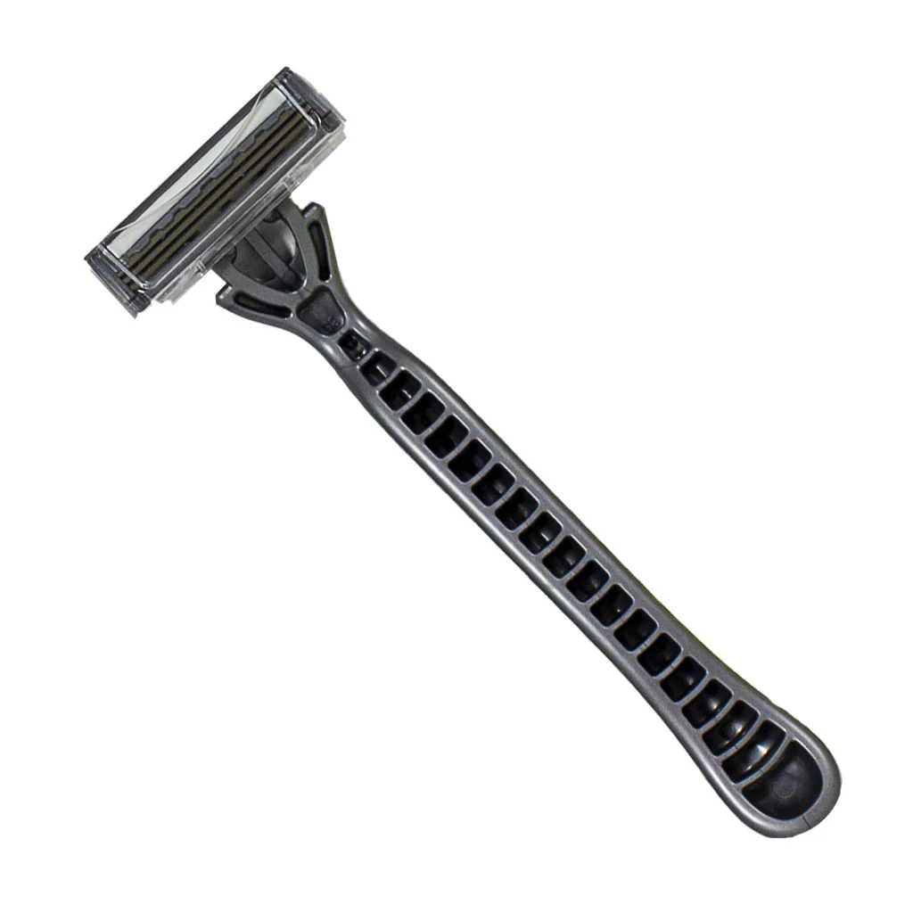 Triple Blade Razor with Lubricating Strip - Image 2