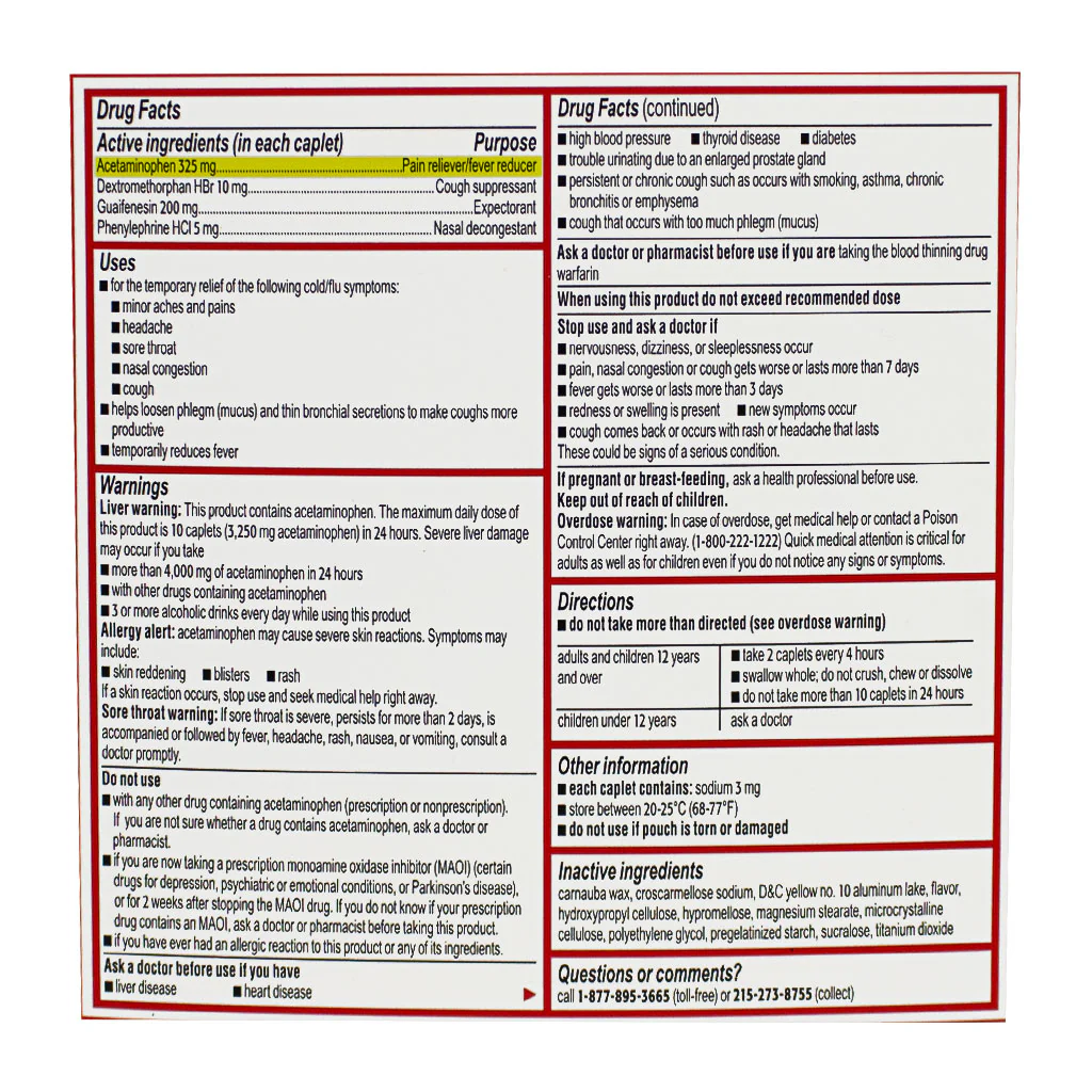 Tylenol Severe Cold & Flu - Box of 24 - Image 3