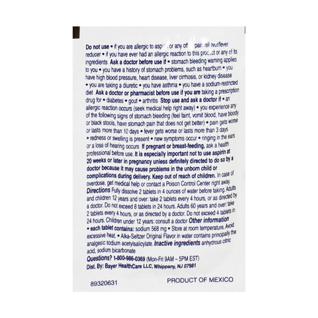 Alka-Seltzer Pain Relief - Card of 4 - Image 3