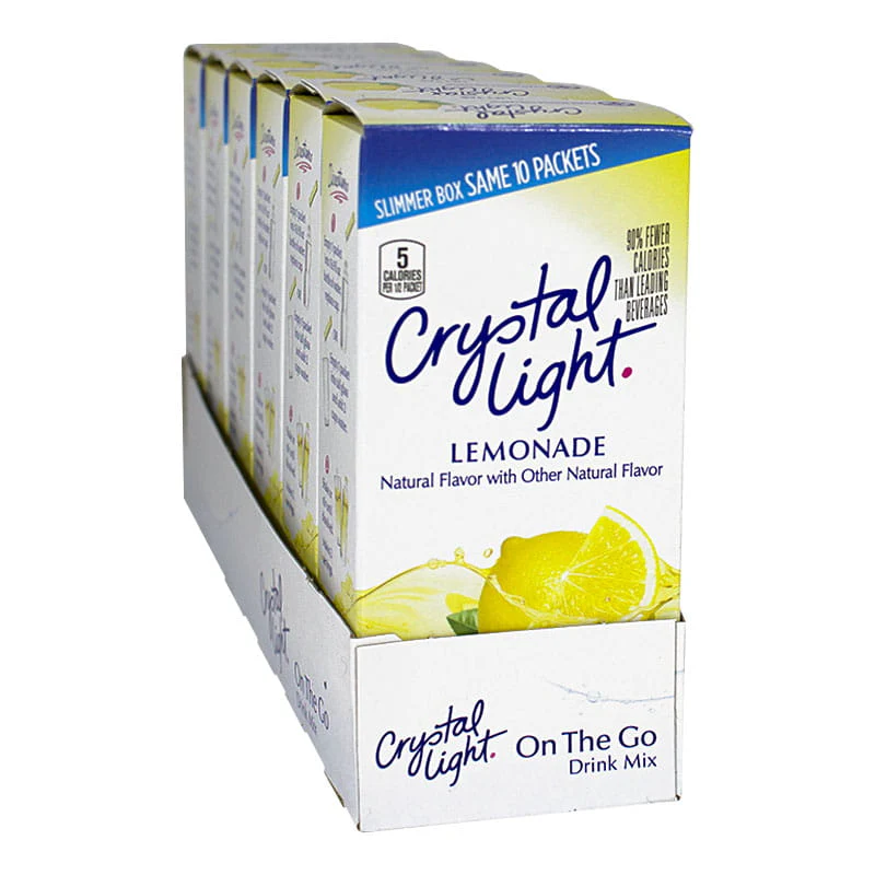 Crystal Light Lemonade On the Go Drink Mix - 0.14 oz. (10 pack) - Image 2