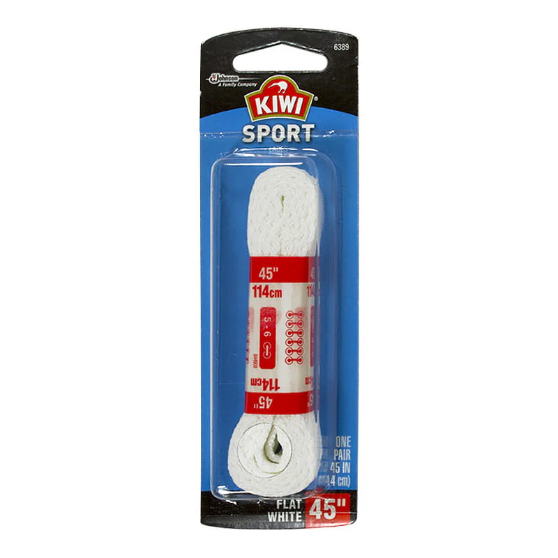 DBM - Kiwi Flat White Shoe Laces - 1 pair - 45 in.
