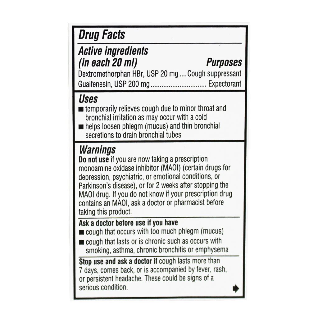 Robitussin Peak Cold Adult Cough & Chest Congestion - 4 oz. - Image 3