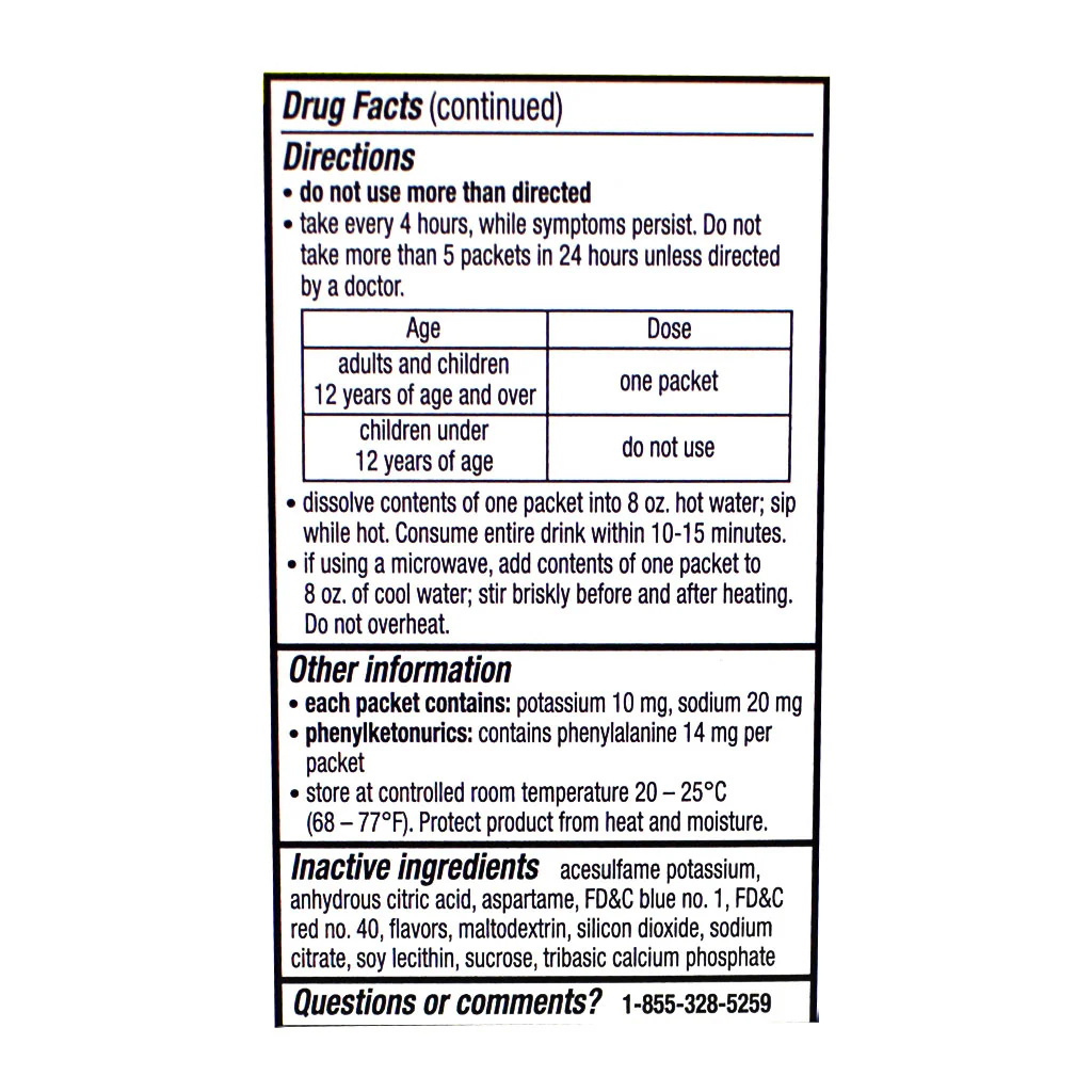 Theraflu Severe Cold & Cough Daytime - Box of 6 Packets - Image 3