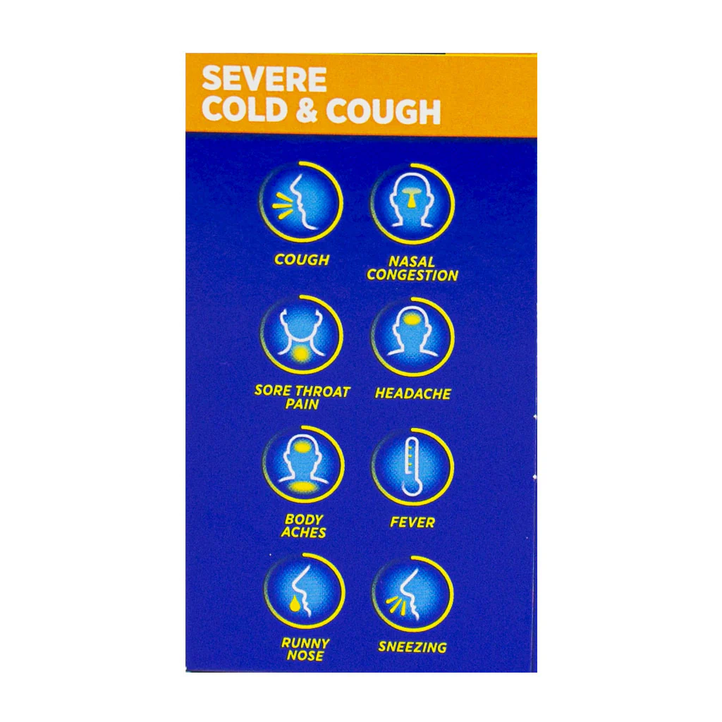 Theraflu Severe Cold & Cough Nighttime - Box of 6 Packets - Image 3