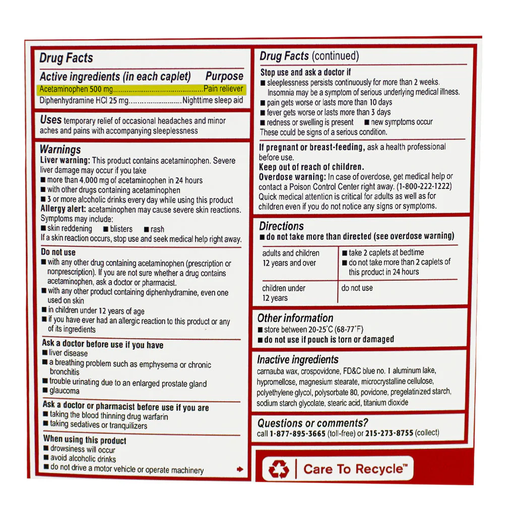 Tylenol Extra Strength PM - Pack of 2 - Image 2